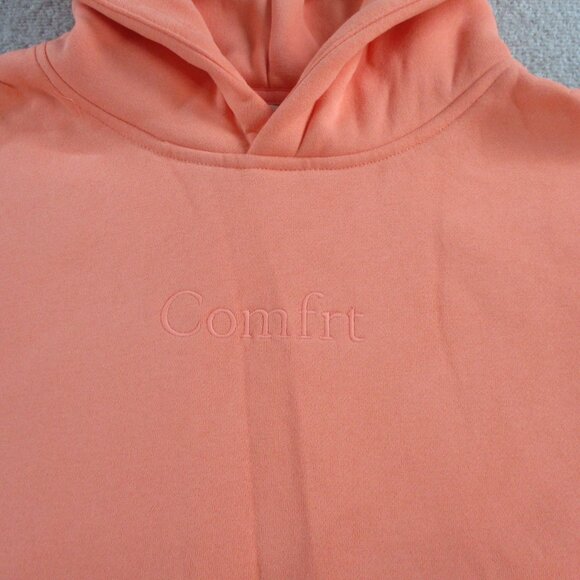 COMFRT Hoodie Adult Large Coral Orange Fleece Signature Sweatshirt Limited Ed - Picture 4 of 11